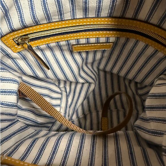 DOONEY & BOURKE Yellow Beacon Drawstring Shoulder Bag Purse - Picture 7 of 13